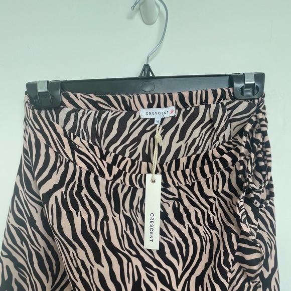 NEW! NWT Midi-length Neutral Animal-print Statement Wrap Skirt by Crescent - Picture 3 of 4